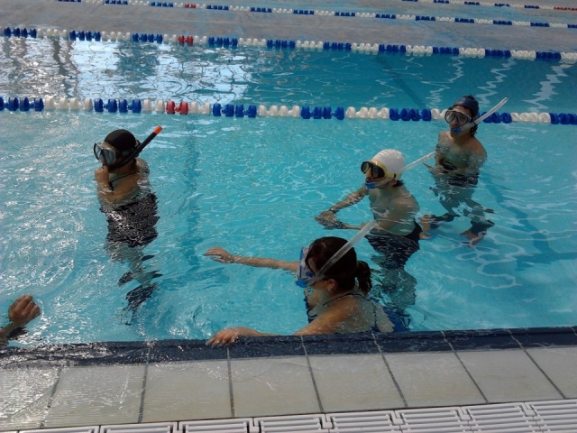 Snorkeleando en piscina